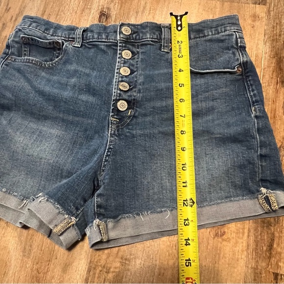 GAP Blue Jean Shorts High-Waisted Button-Fly size 8/29 - Picture 6 of 9